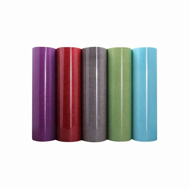 DETU Wholesale Rolls Custom Pearl Vinilo Textil Glitter Heat Transfer Vinyl Rolls For Clothing T-shirt