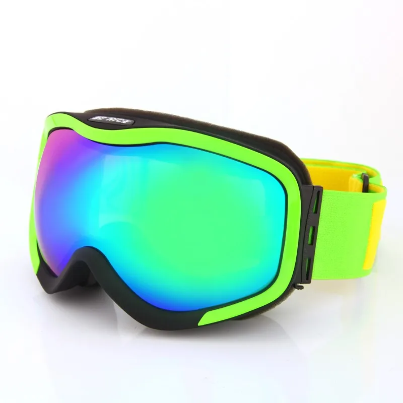 ski goggles anti fog uv protection custom snowboard snow goggles Snow Fashion rectangular frame wide vision Snowboarding Goggles