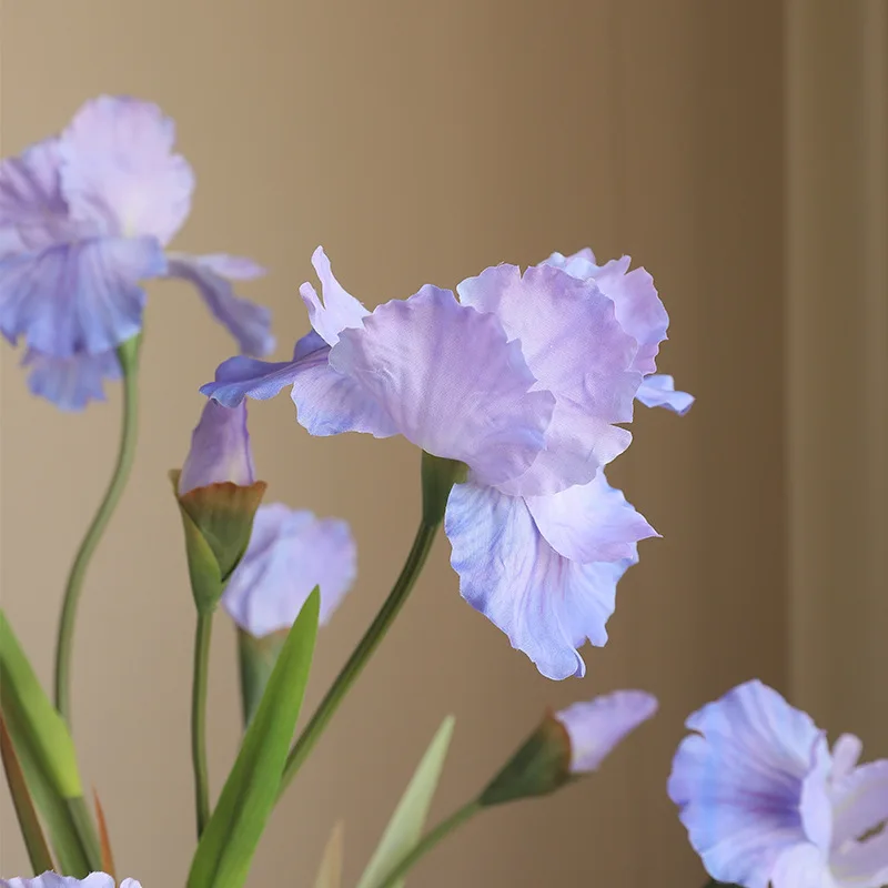 Cross-border simulation 3 fork Alice iris wedding hall floral decoration artificial flower model room ornament iris orchid