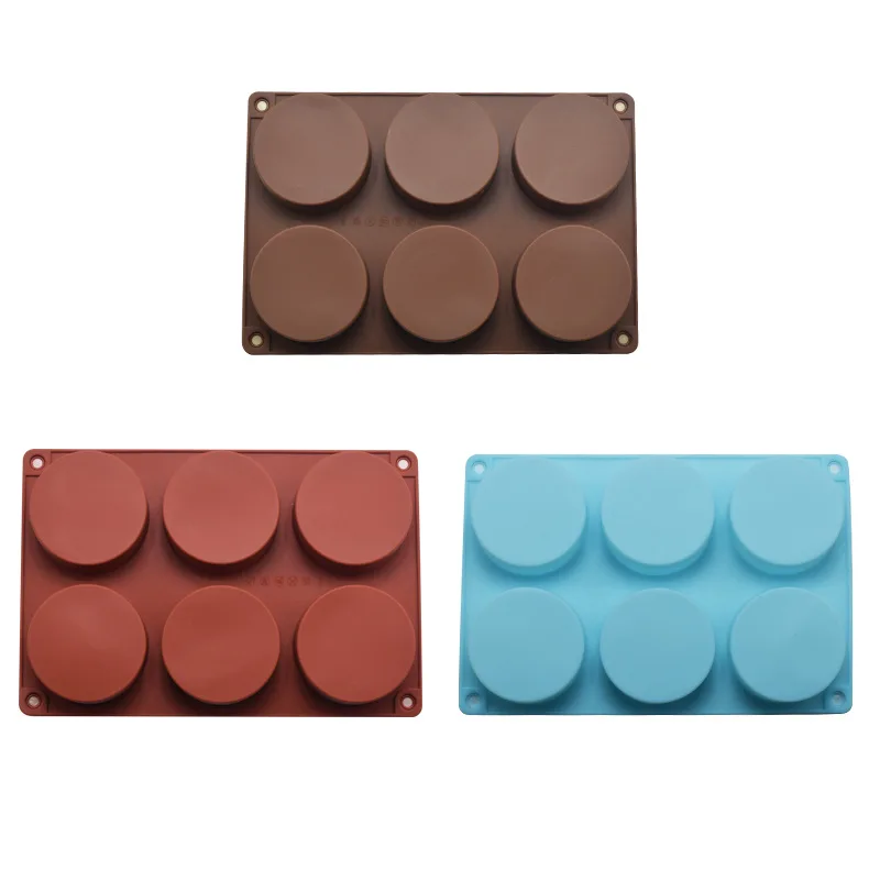 6 cylinder silicone cake mold household jelly pudding mold chocolate mold DIY handmade soap