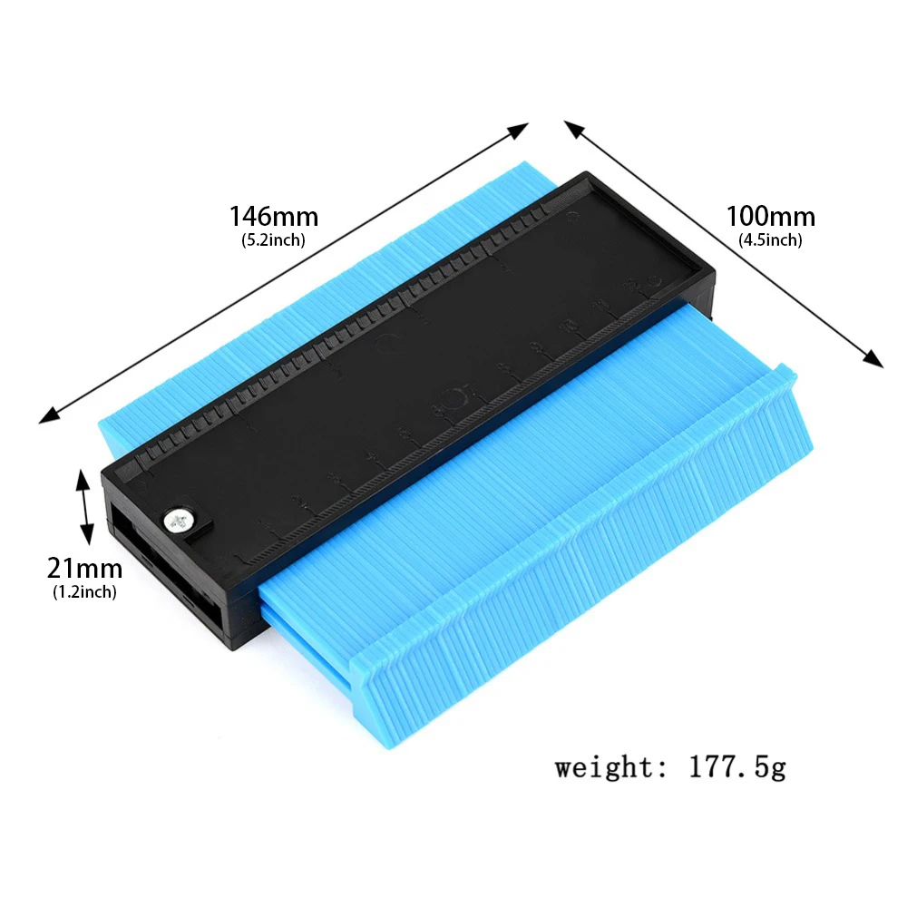 5 inch Plastic Contour Gauge tool Profile Shape Duplicator Instant Template Tool Irregular 5 inch contour duplication gauge