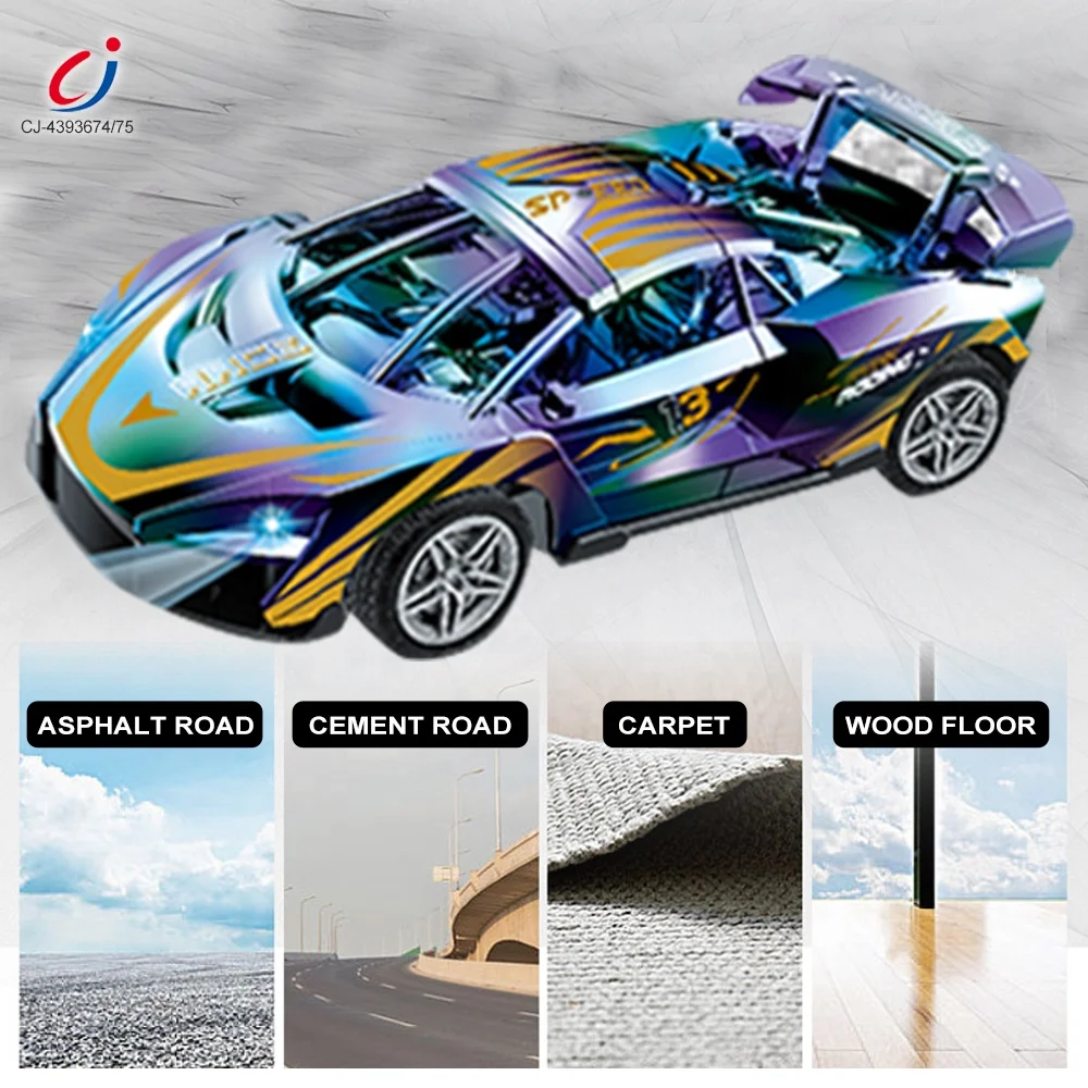 Chengji high speed rc light remote control cars 4x4 working colorful spray lights 1/20 vehicle rc scale model car