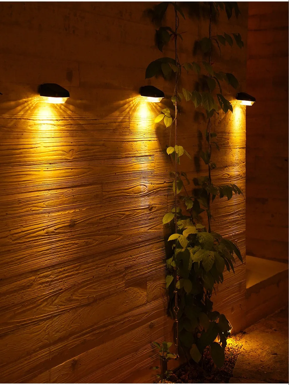 Decorative Super Bright Solar Fence Lights Warm White /7 Color Changing Long Battery Life Sturdy & Long-lasting Led Deck Lights