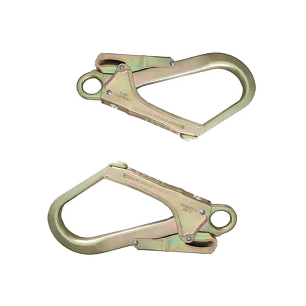 110 mm*218 mm CE certification 25 Kn Factory Double Action Safety  Steel Snap Hook Large Gate Hook Double-locking hook