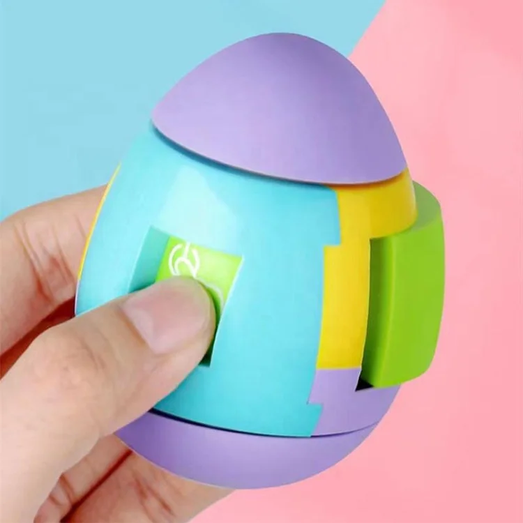 Puzzle Cube Toy Assemble Building Blocks Egg Spinning Top Anti Stress Gyro Fingertip Tumbler Spinner