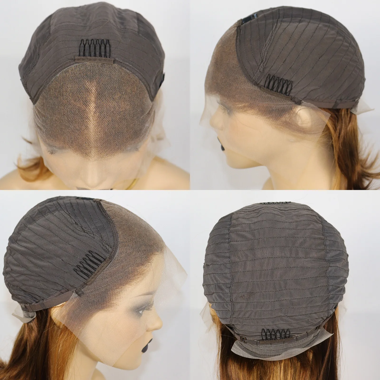 Human Hair Lace Front 13x4 Wigs Bob 14 Inch 150 Density Brazilian Virgin Human Hair Short Bob Wigs Straight Hair Natural Color