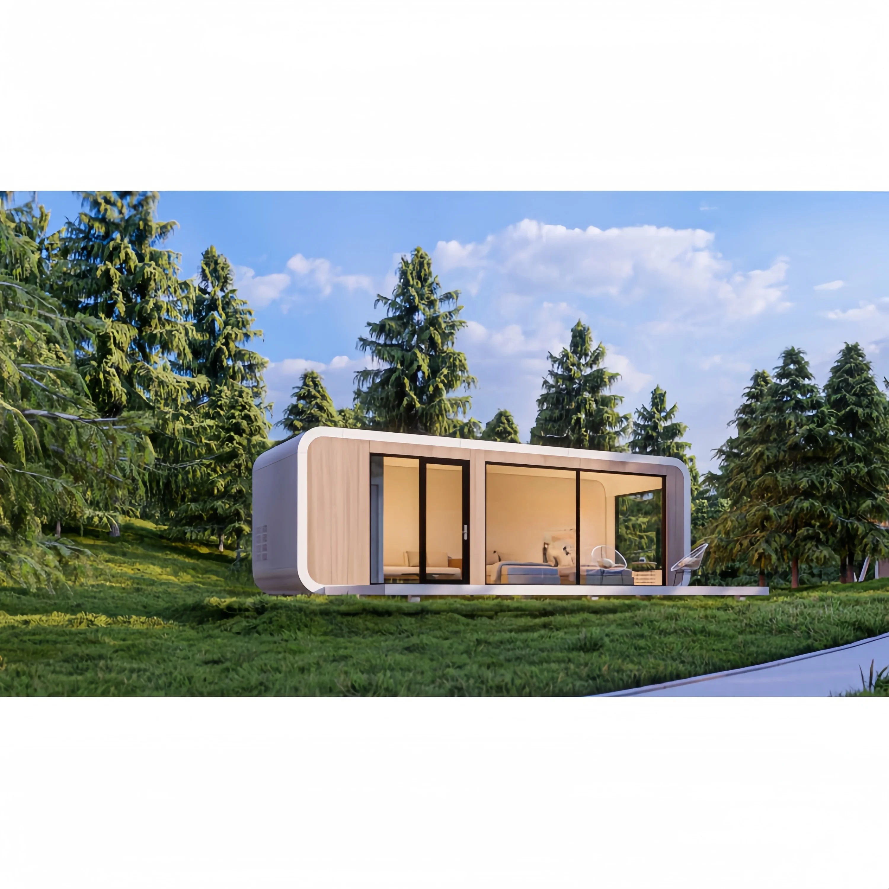 Outdoor hotels integrated with nature, prefabricated hotel rooms, high-end capsule room hotels, new prefabricated hotels.