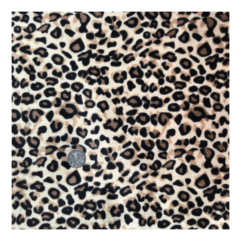 Animals Tiger Printed Design 100% Polyester Soft Short Hair Tricot Velvet Velboa Fabric