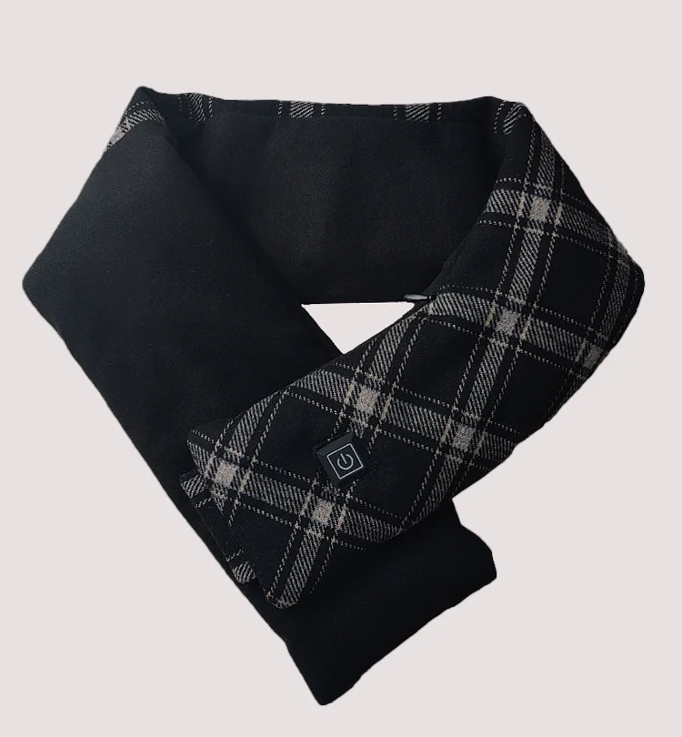 Модный зимний Портативный USB-источник питания для шеи, теплый приятный для кожи шарф с инфракрасным обогревом и проверенным рисунком