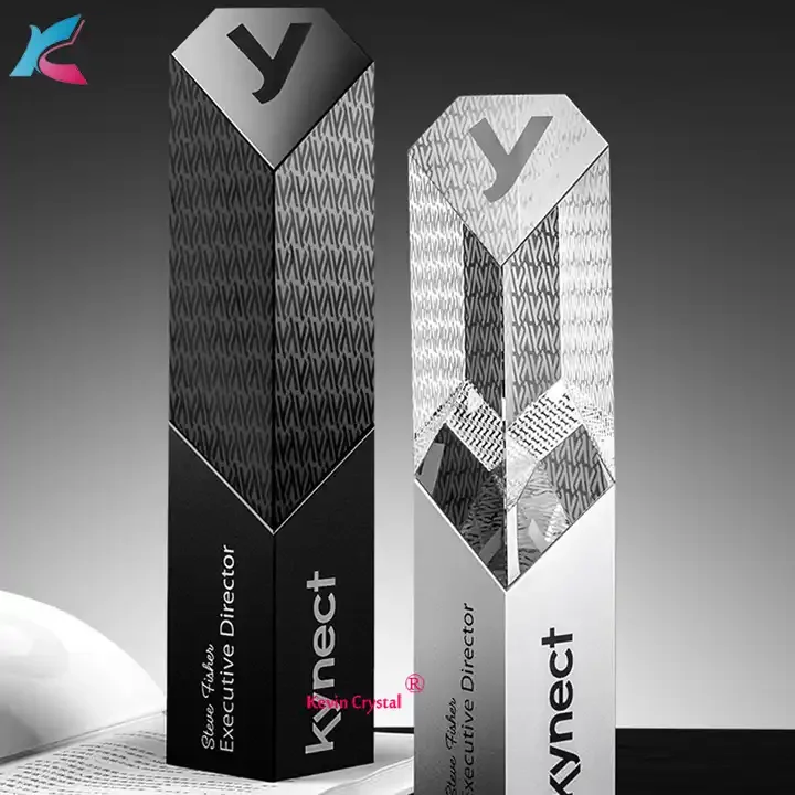 factory wholesale high quality crystal  glass trophy award custom  for souvenir gifts