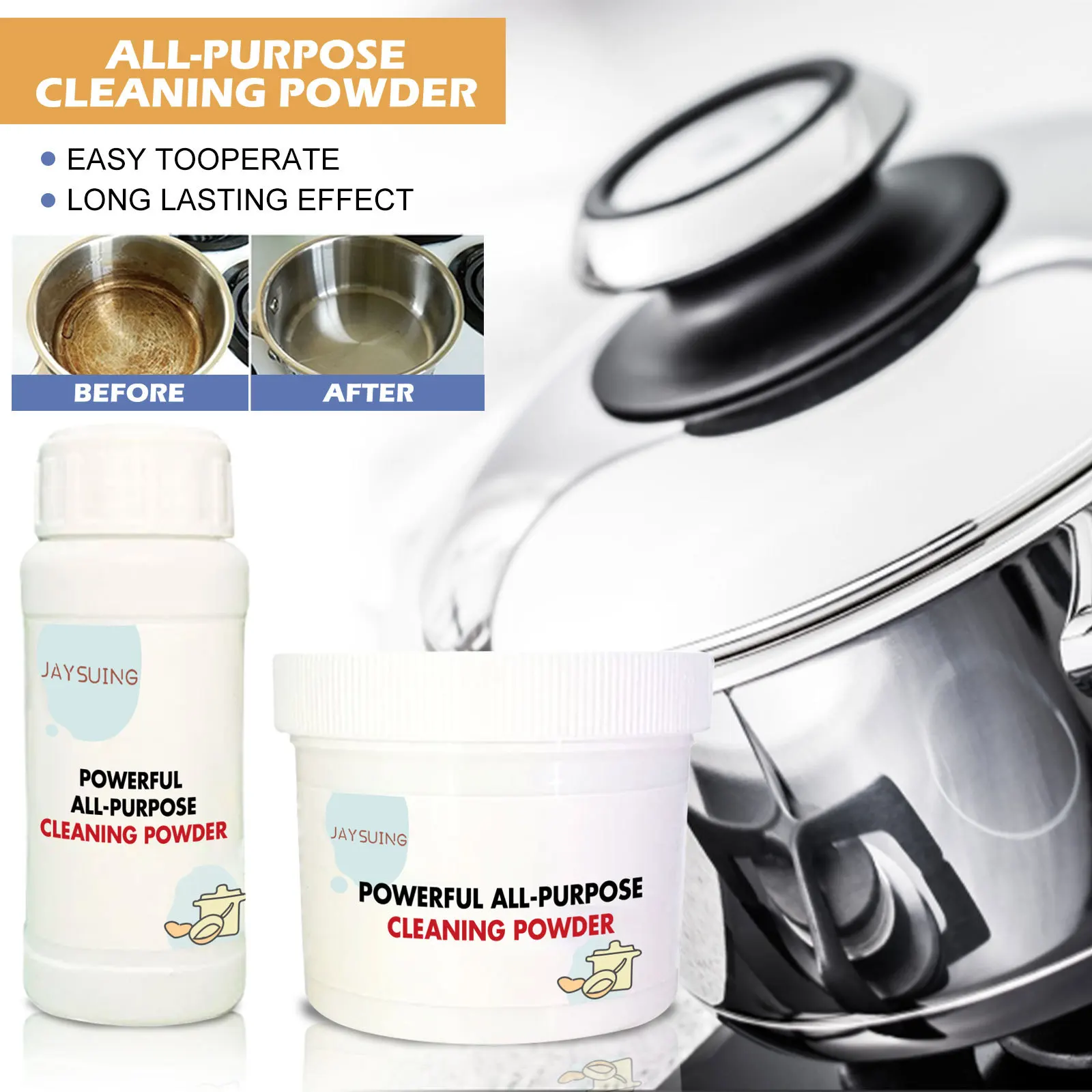 Jaysuing OEM&ODM Grease Cleaning Detergent Powder Soft Oil Stain Cleaners Effective Cleaning Powder
