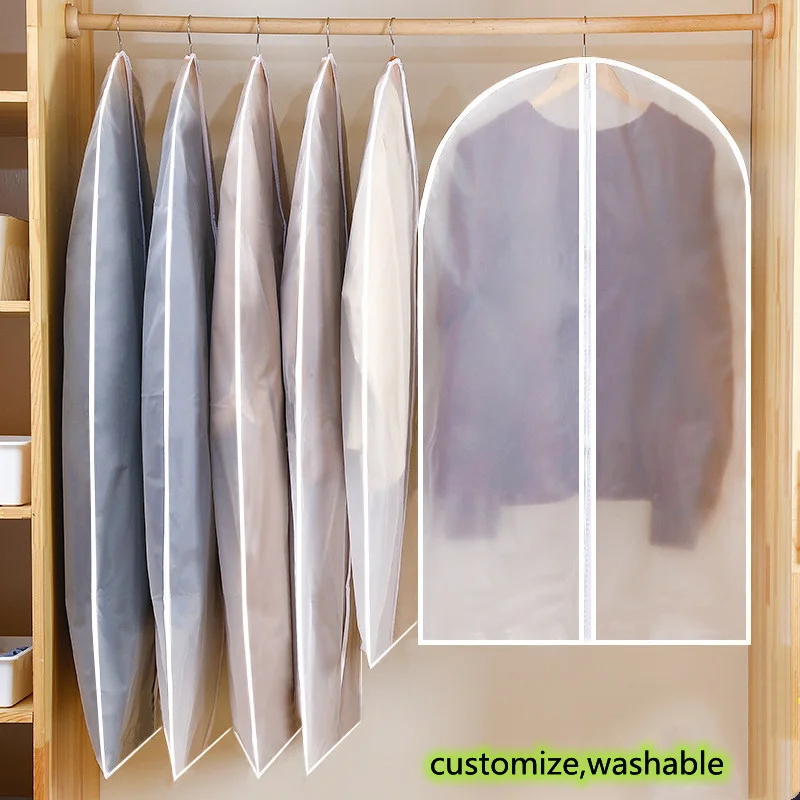 2021 wholesale high-end simple atmosphere white non woven garment zip long garment bag