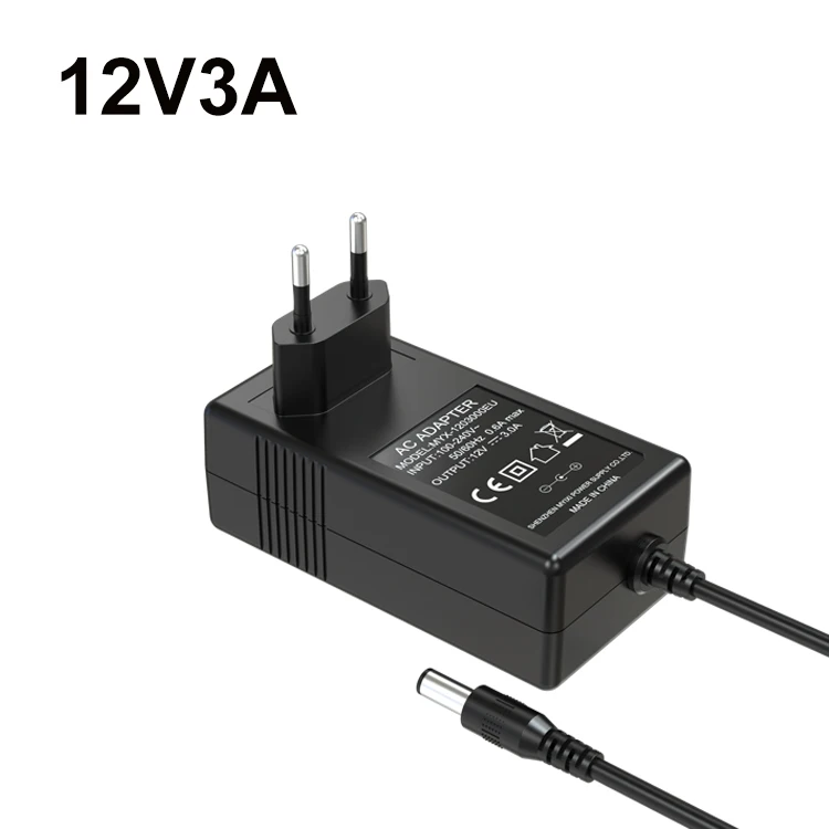 12V 3A ac dc power supply adapter for CCTV camera and printer 36w power adapter