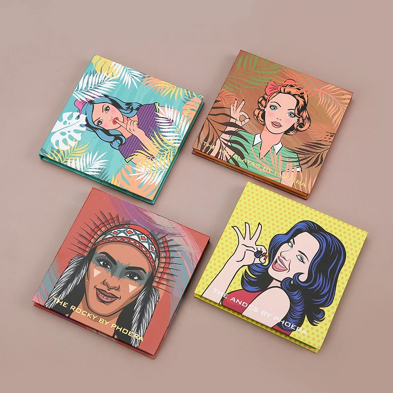 PHOERA 9 COLORS Makeup Eyeshadow Palette Metallic Eyeshadow Palette