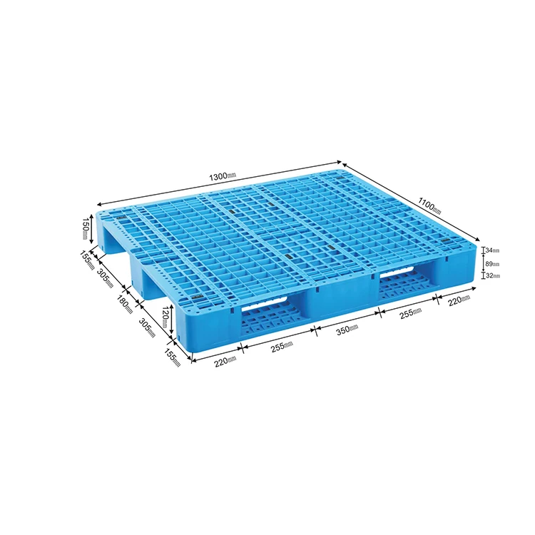 Wholesale Heavy Duty Plastic Pallet Standard Size 4-Way Entry Double Faced for Storage