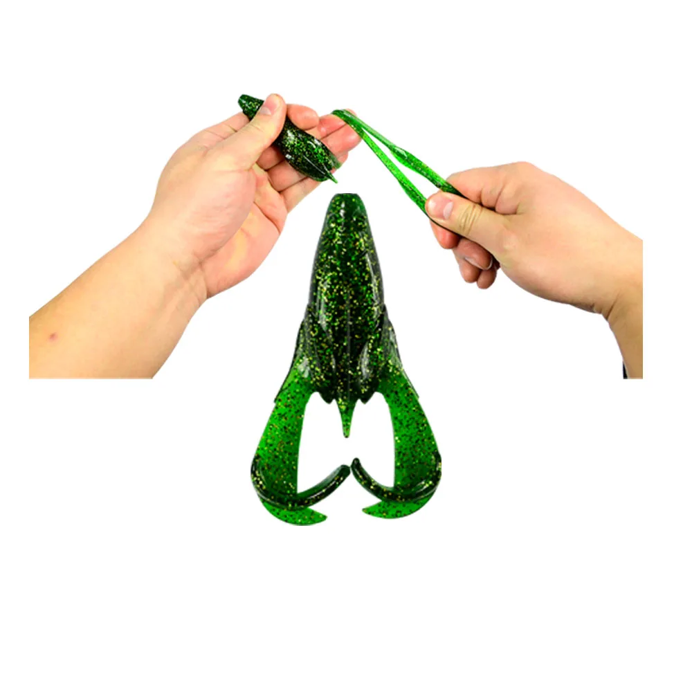 TPR Topwater Bass Fishing Lures 90mm 12.5g 4pcs/blister box Bait Floating Rotating Tail Long tensile material  Frog