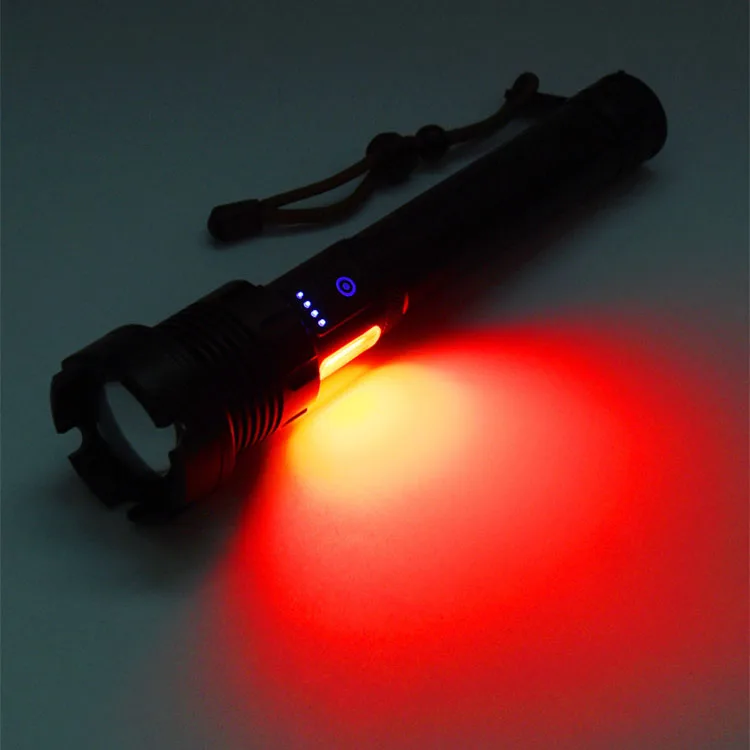 long range high power 5000 lumen multi function rechargeable P90 led hand searchlight hunting flashlight torch lamp