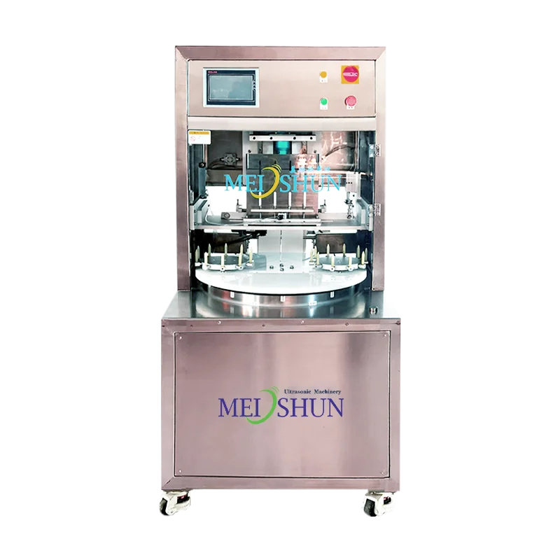 Meishun Ultrasonic Food Cutting Equipment Two Round Cake Cutting Alternately Frozen Cutter