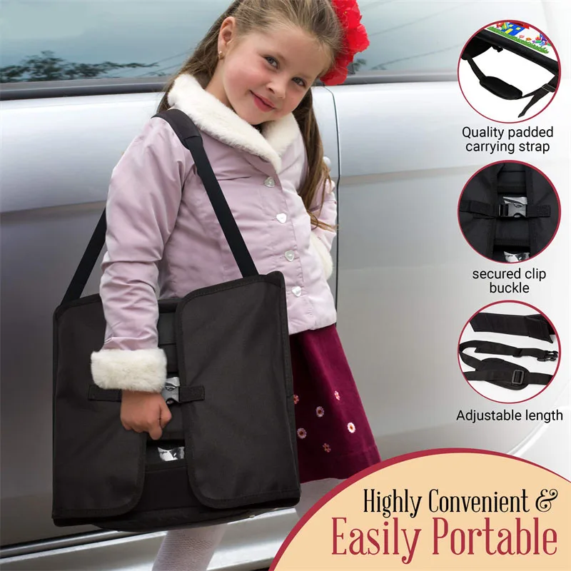 Collapsible kids car seat organizer tray foldable kids travel play tray Multifunctional Kids Travel Tray