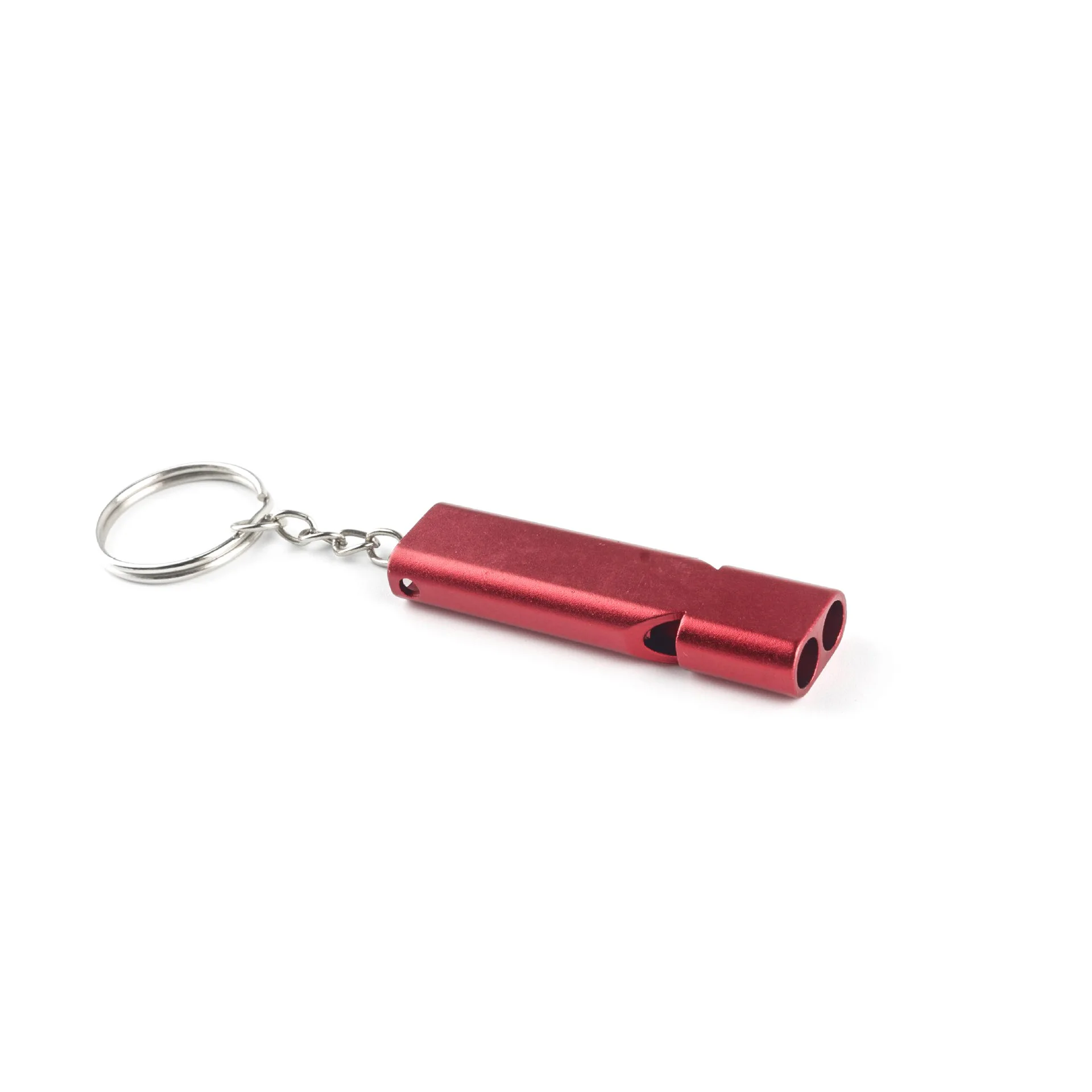 Multifunction Outdoors Portable High Decibel 150dB Keychain Whistle Aluminum Alloy Double Pipe Emergency Survival Whistle Tools