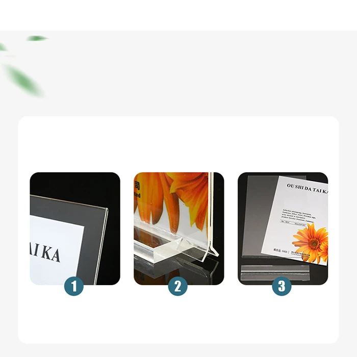 hotel bar restaurant drink list memo document poster holder acrylic plastic picture frame