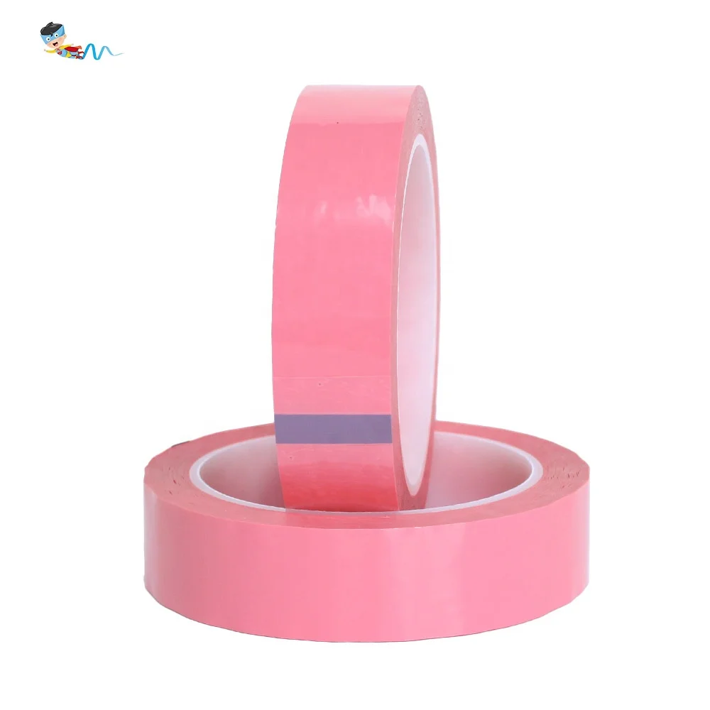 1- Pink Color Mara PET Film with Acrylic Glue Self Adhesive 5S Pinstripe Transformer Insulation Mylar Polyester Electrical Tape