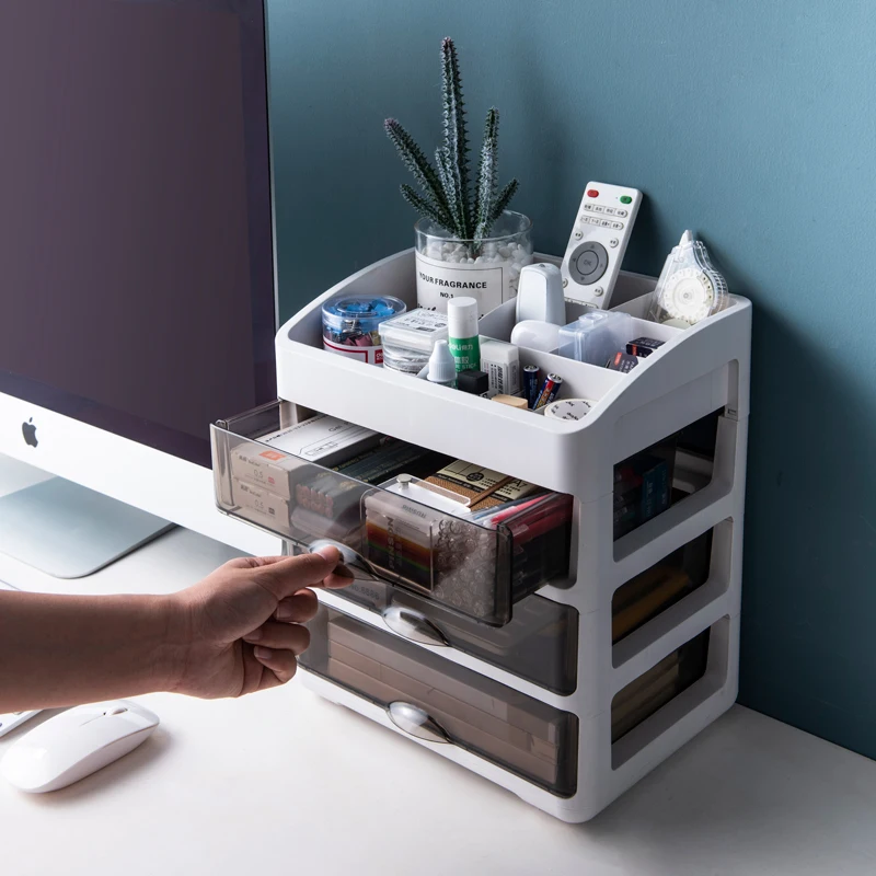 Factory Drop-Shipping Fast Dispatch Direct Multifunction Clear Plastic Desk Drawer Cosmetic Beauty Makeup Organizer Storage Box