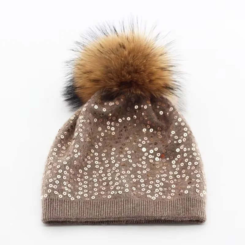 2025 Custom logo beanie Pom Pom Knitted winter hats beanie with pompom Hair Ball Composed of Wool Cashmere  beanies