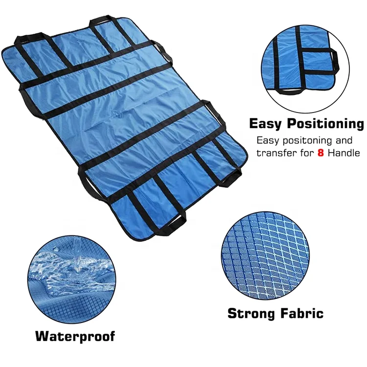 Patient aid Transfer Belt with Handles Sliding Transfer Repositioning Sheet for Disabled Positioning Bed Pad
