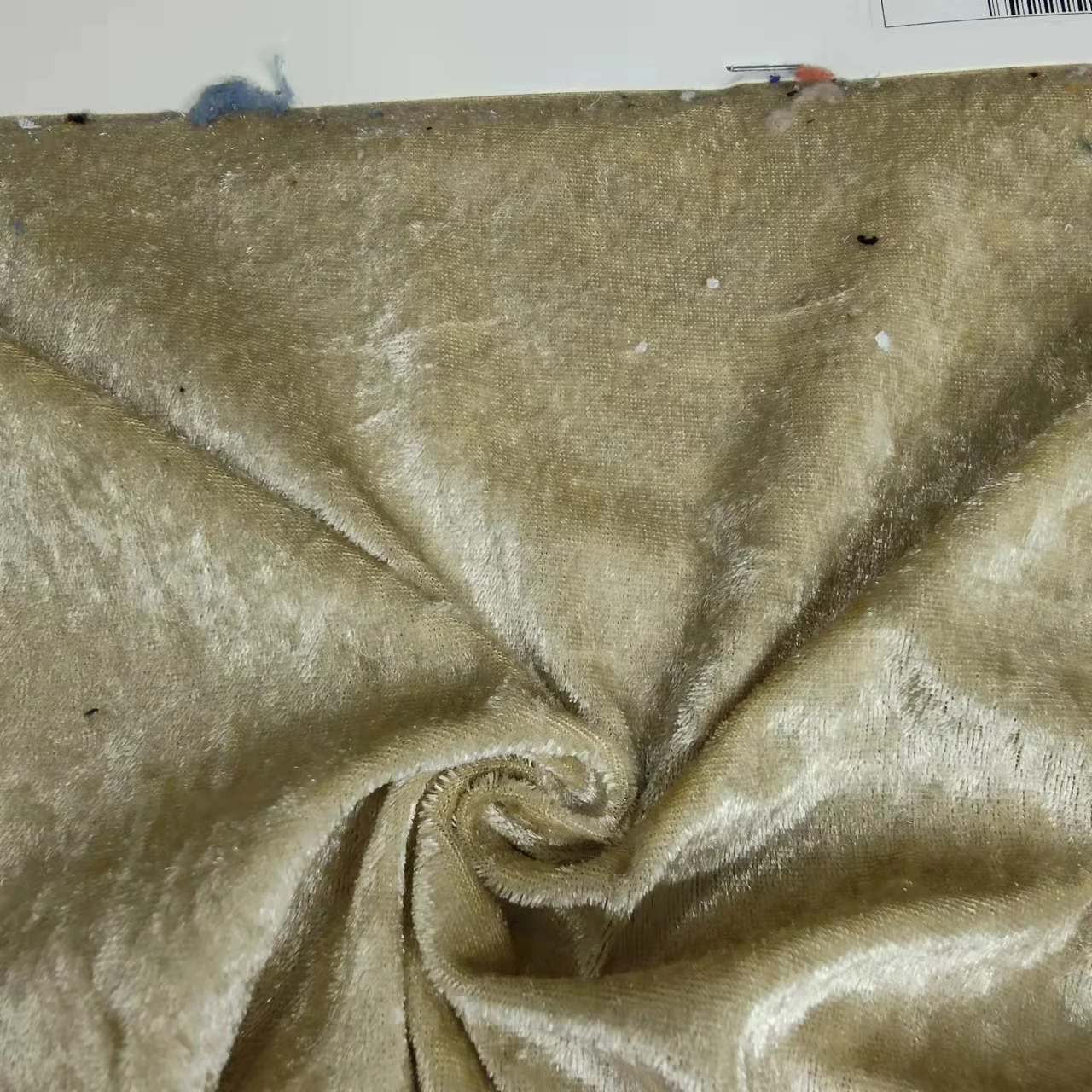 Sale Latest High Quality Ice Crushed Velvet Velour Knit 100% Polyester Fabric Shiny Fabric For Garment