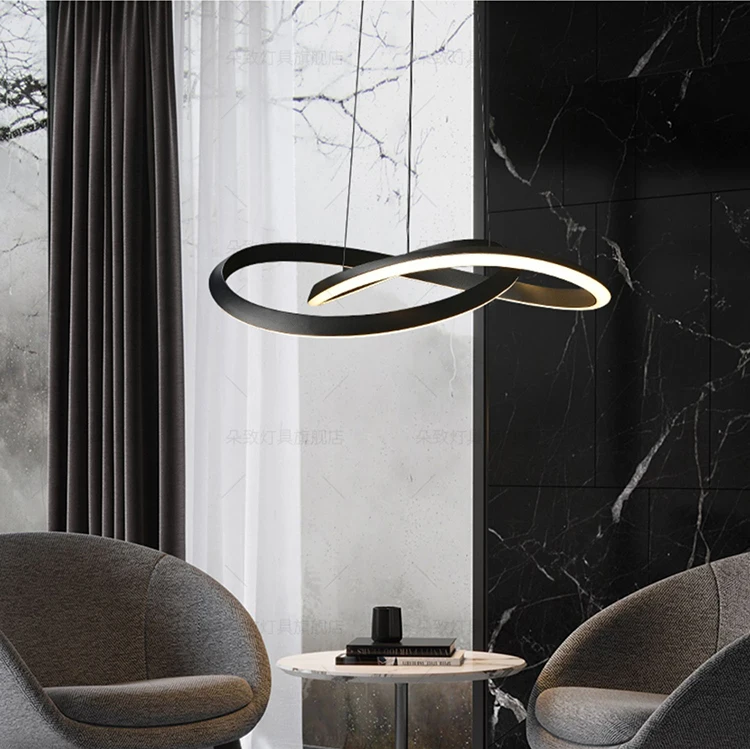 Vintage luxury ceiling aluminum acrylic brass led pendant light