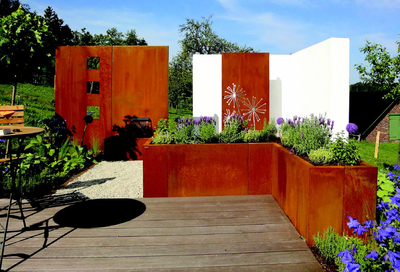 Дизайн лазерной резки деревенской стальной панели Corten