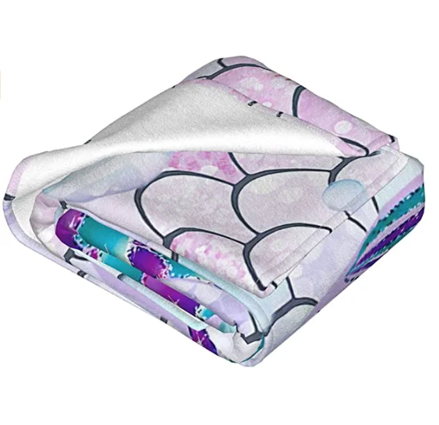 
Mermaid Blanket Super Soft Wool Flannel Blanket Mermaid Personality Gift 