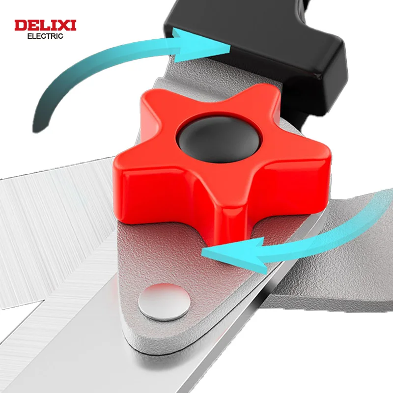 Delixi ELECTRIC Horticultural Scissors High Hardness Fine Polishing Straight Edged Lawn Antioxidant Curved Blade Lawn Clippers