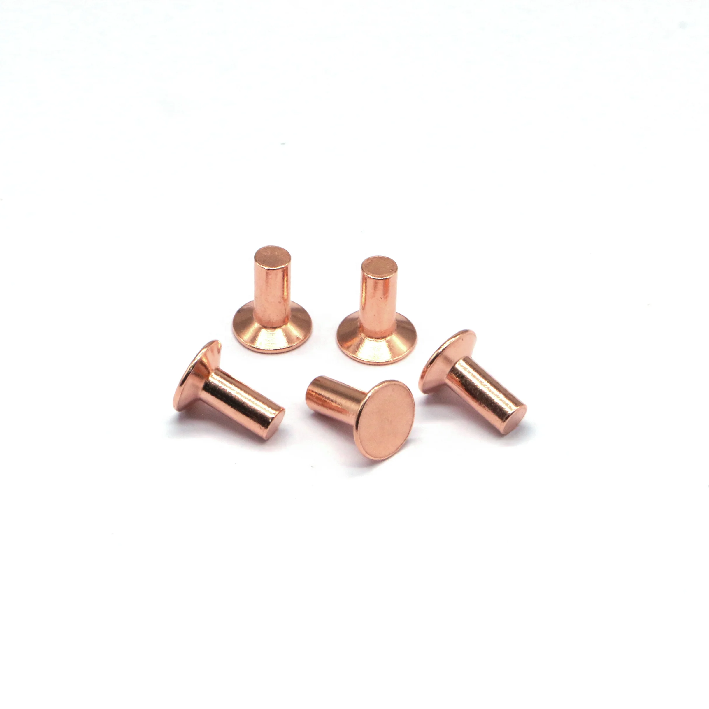 High Quality Most Popular Red Copper Countersunk Head  Solid Rivets for Door Fasteners Furniture