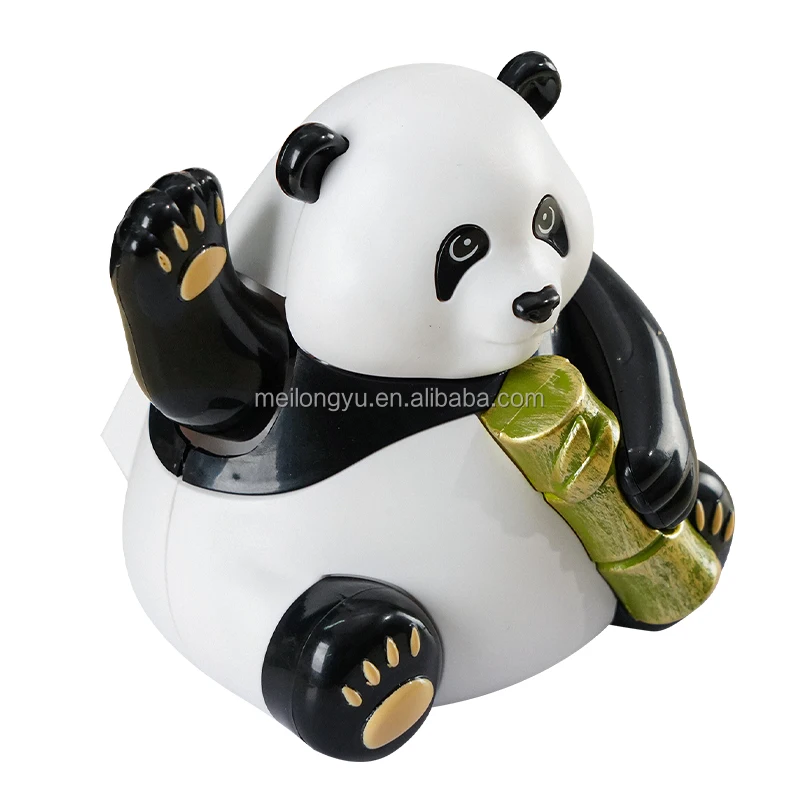 Wholesale Chinese Panda Home Decor Automatic Hand Shaking Solar Panda Decorative Crafts