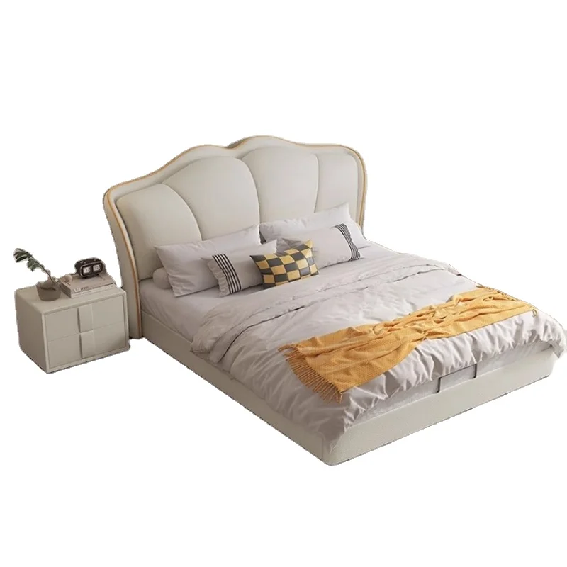 luxury italian upholstered king queen size bed frame queen size bed for space saving furniture