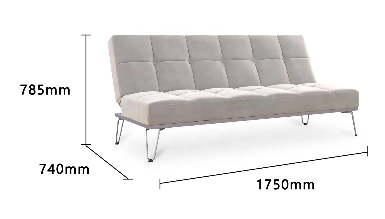 Wholesale Futon Sleeper Sofa Soft Loveseat Sofa Bed Couch Comfortable 2 seater Velvet Living Room Sofa Bed Home Furniture