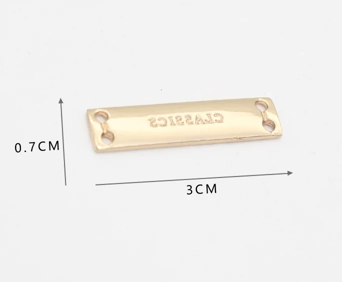 Металлическая бирка для обуви