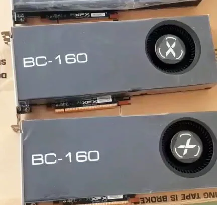 New AMD XFX BC-160 BC 160 8gb turbo tubine cooling XFX OEM production 72m hashrate 135w no non lhr graphics video card