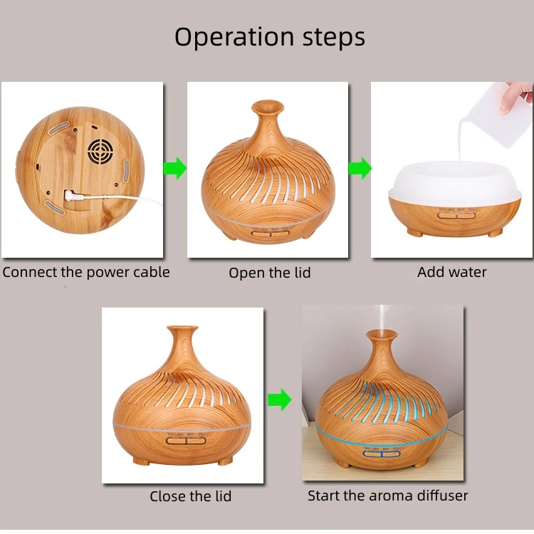 High Tech 2 In 1 Cool Mist 7 Colors Led 24V Portable Electric Ultrasonic Aromatherapy Essential Oil Humidifier for Room Office