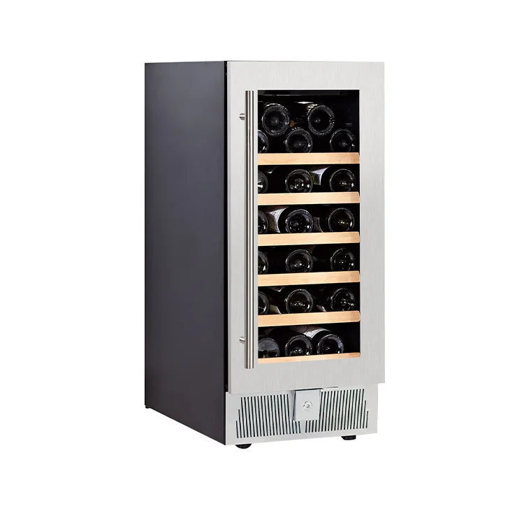 
Bodega glass door stainless steel wine fridg built-in wine cooler for sale 