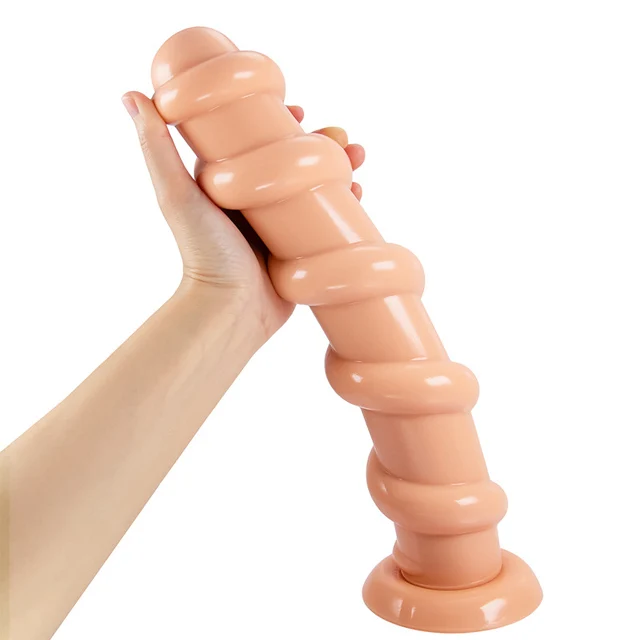 Huge Threaded Dildos with Suction Cup Stimulate Vagina Anus Big Butt Plug Soft Anal Dilator Sex Toys for Men Women