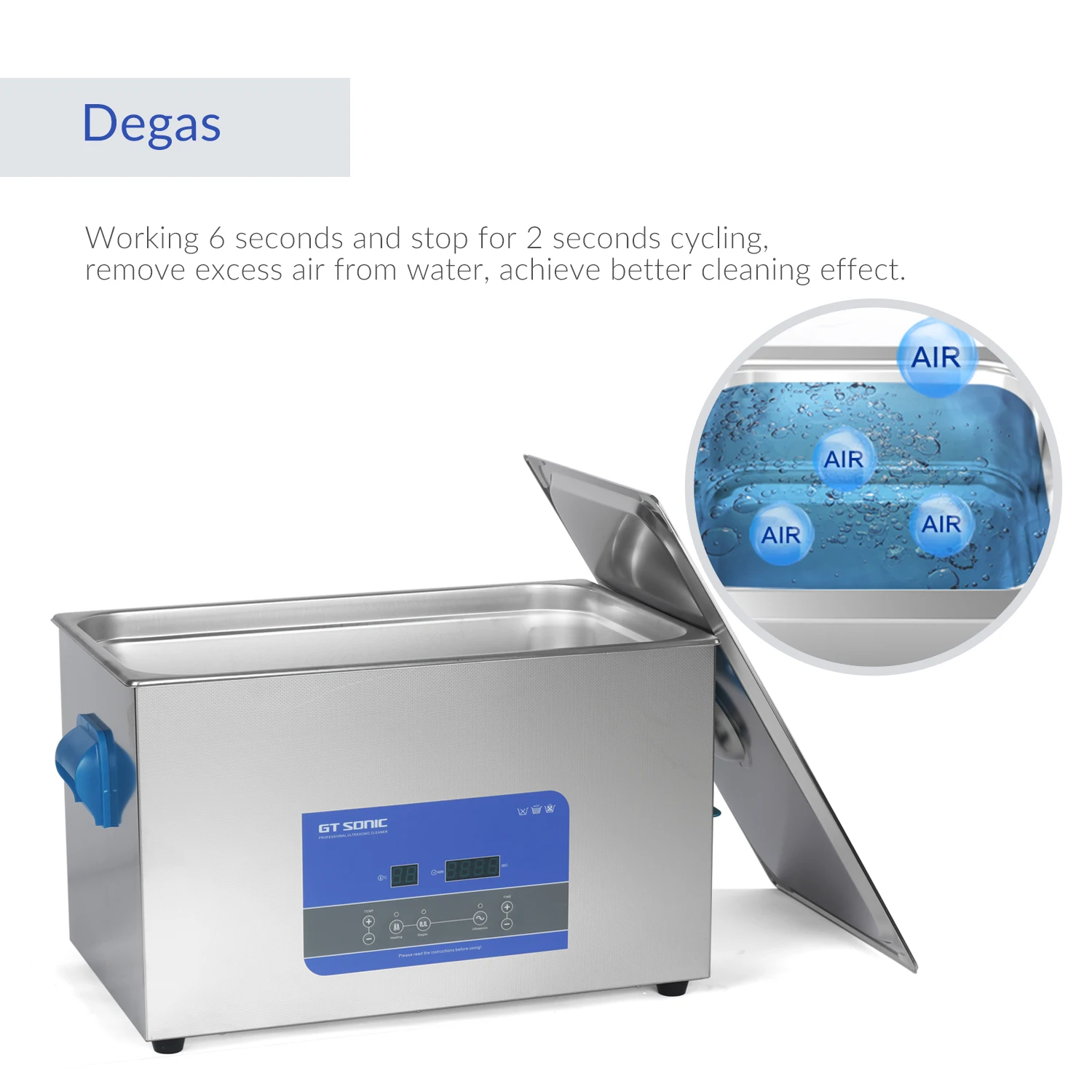 GT SONIC 400W 40K Laboratory Ultrasonic Cleaner 22L Ultrasonic Cleaning Machine for Parts