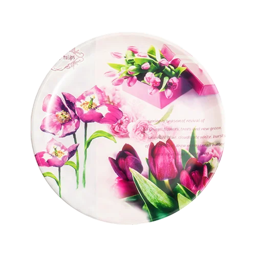 9inch Round Shape Customized Reusable Tableware Hard Plastic Dinner Party plate