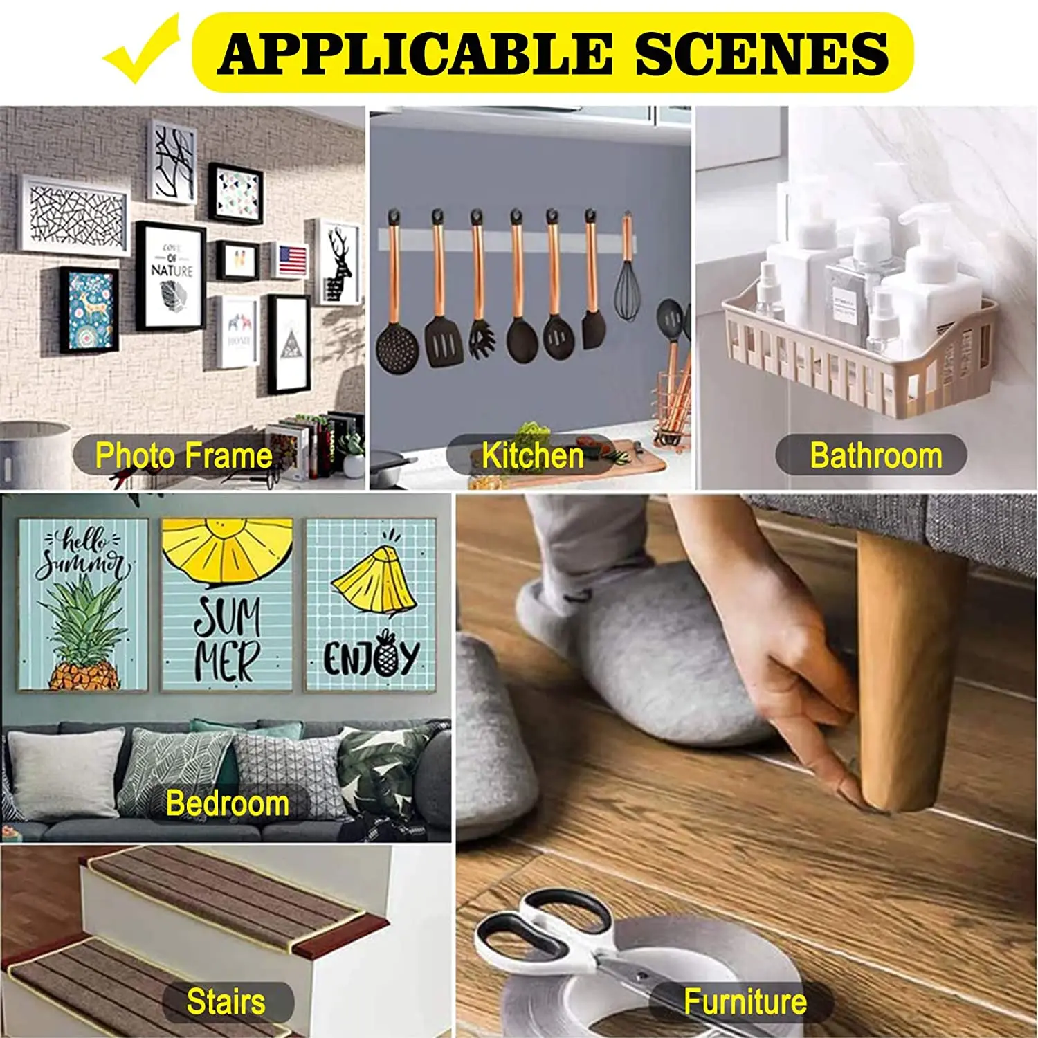 Clear Multipurpose Reusable Mounting 9.85ft Ivy Grip 5M Double-sided Adhesive Nano Double Sided Tape Heavy Duty