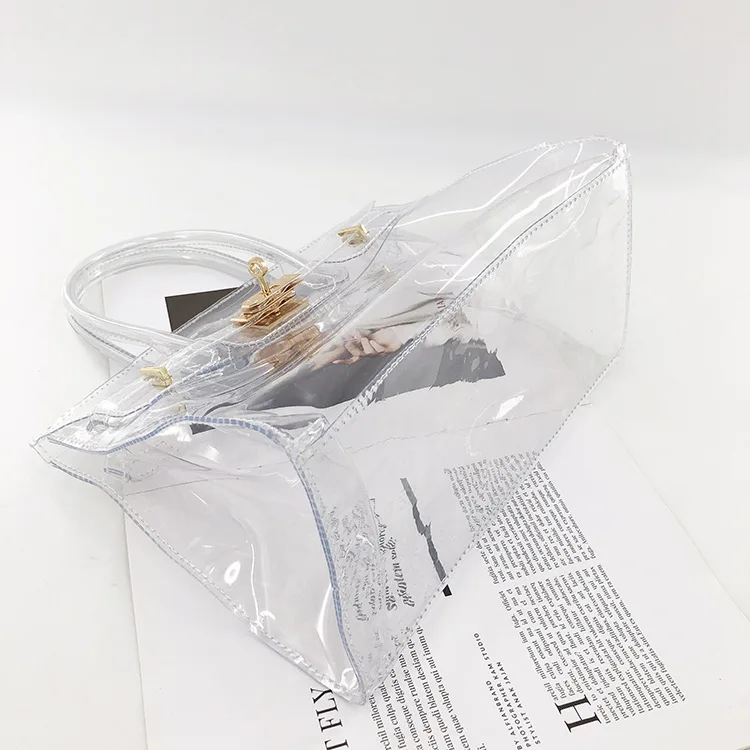 Модные знаменитые дизайнерские прозрачные сумки из ПВХ большой вместимости для женщин