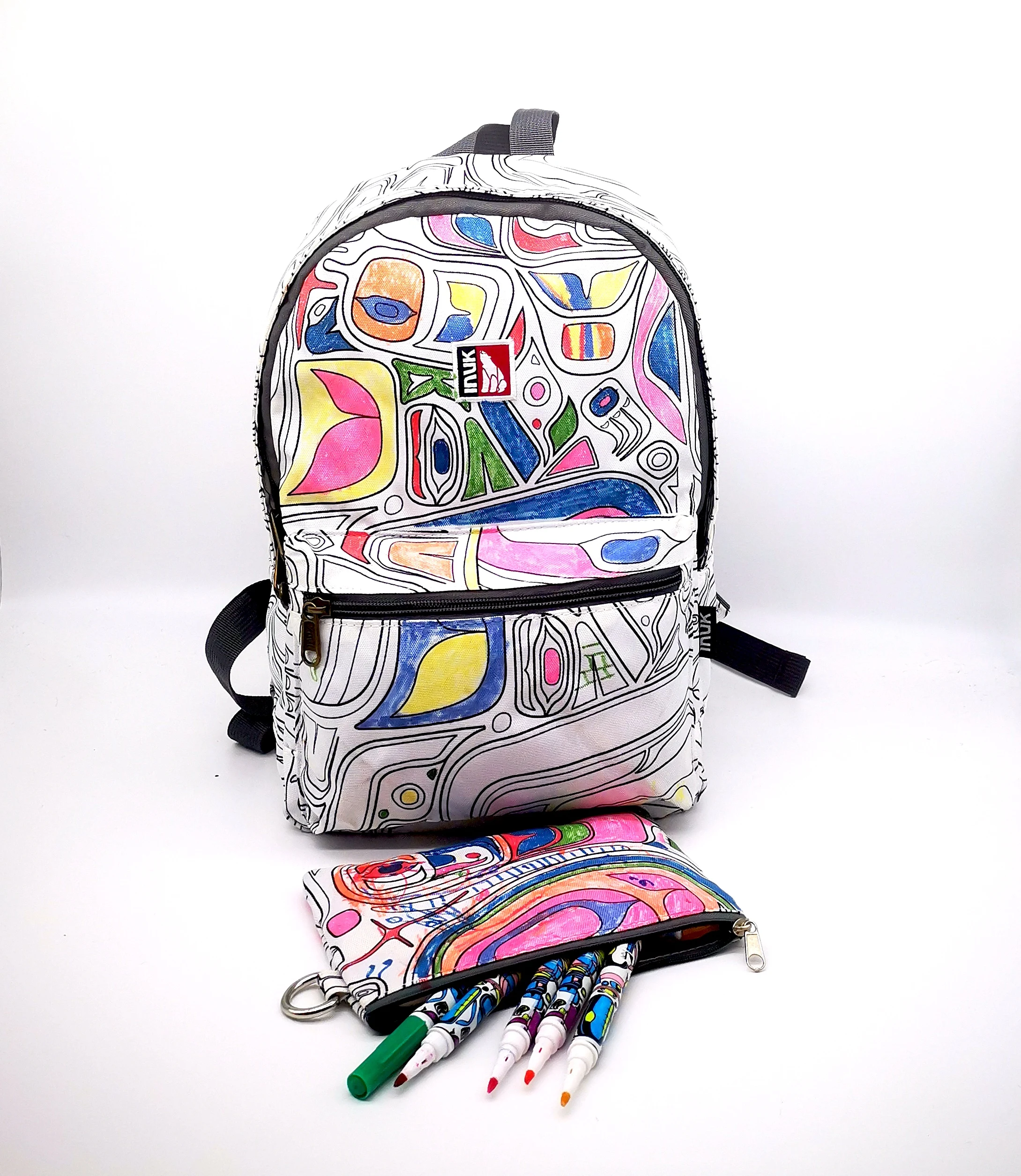 High Quality   Lightweight  Water repellent Back to school Hand Painting  Bag  DIY  Graffiti  Daypack Backpack