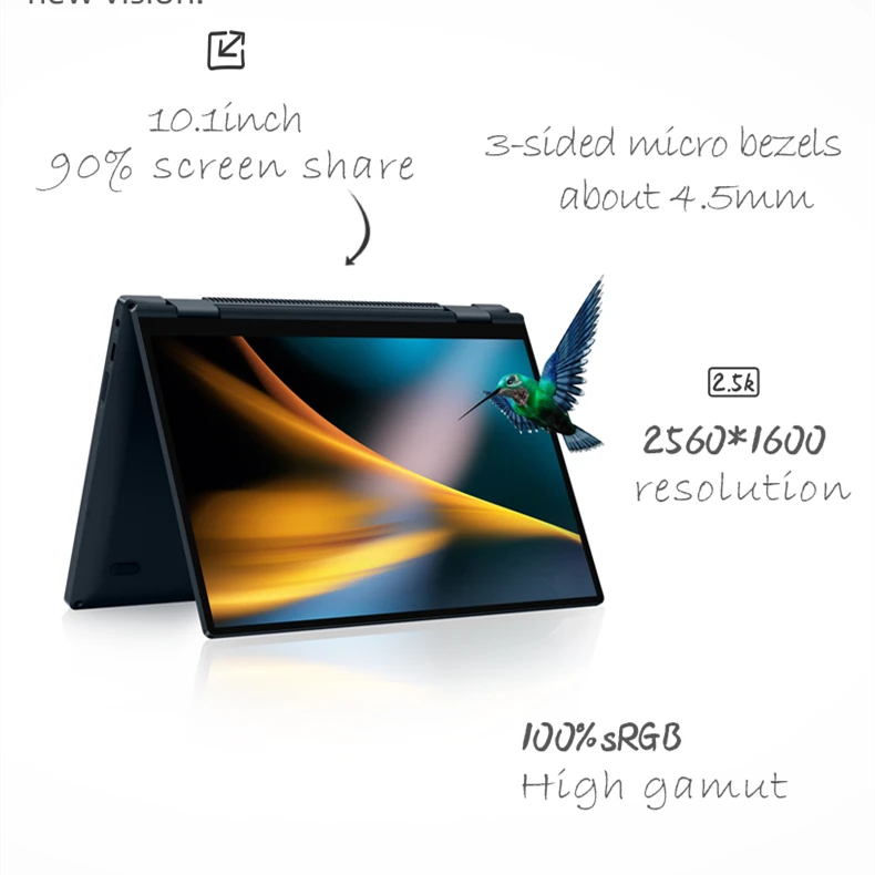 CRELANDER Onemix 4 Mini Laptop 10.1 Inch Touch Screen Intel Core I5-1130G7 2 in 1 Convertible Laptop Notebook Pocket Computer