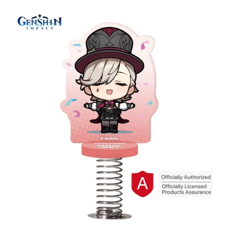 Genshin Impact Transparent Springy Stand Display Cartoon Standing Navia Mini Acrylic Standee For Home And Office Decoration